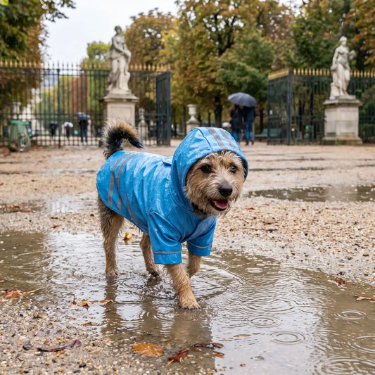 Petit chien balade paris imperméable pour chien