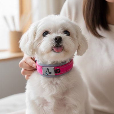 Petit chien maison prote Collier pour Chien rose