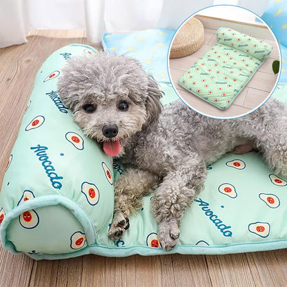 petit chien repose tête oreillers tapis rafraichissant chien