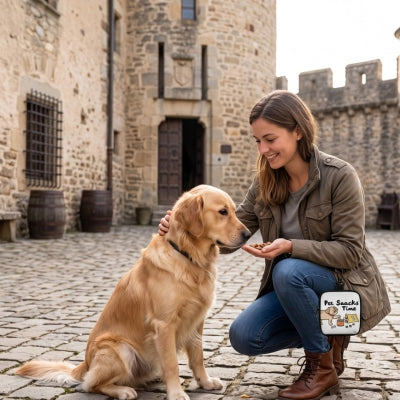 Place château fort récompense chien sac pour friandise chien