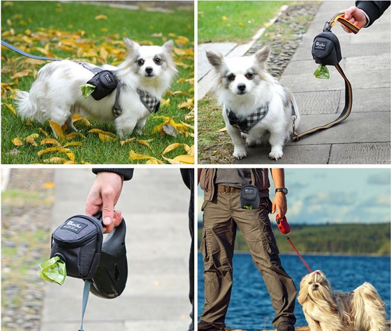 Plusieurs façon porté distributeur de sac à crotte