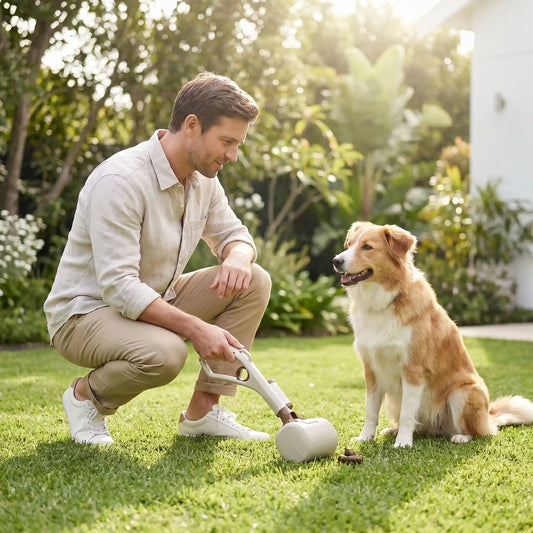 Promen net ramasse crotte pour chien homme ramasse crotte jardin