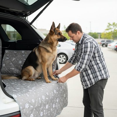 ProtecPaw Protection chien voiture gris à motif imprimer
