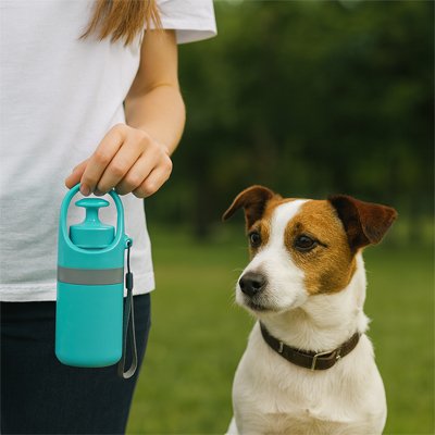 Ramasse crotte chien​ turquoise style étuis 
