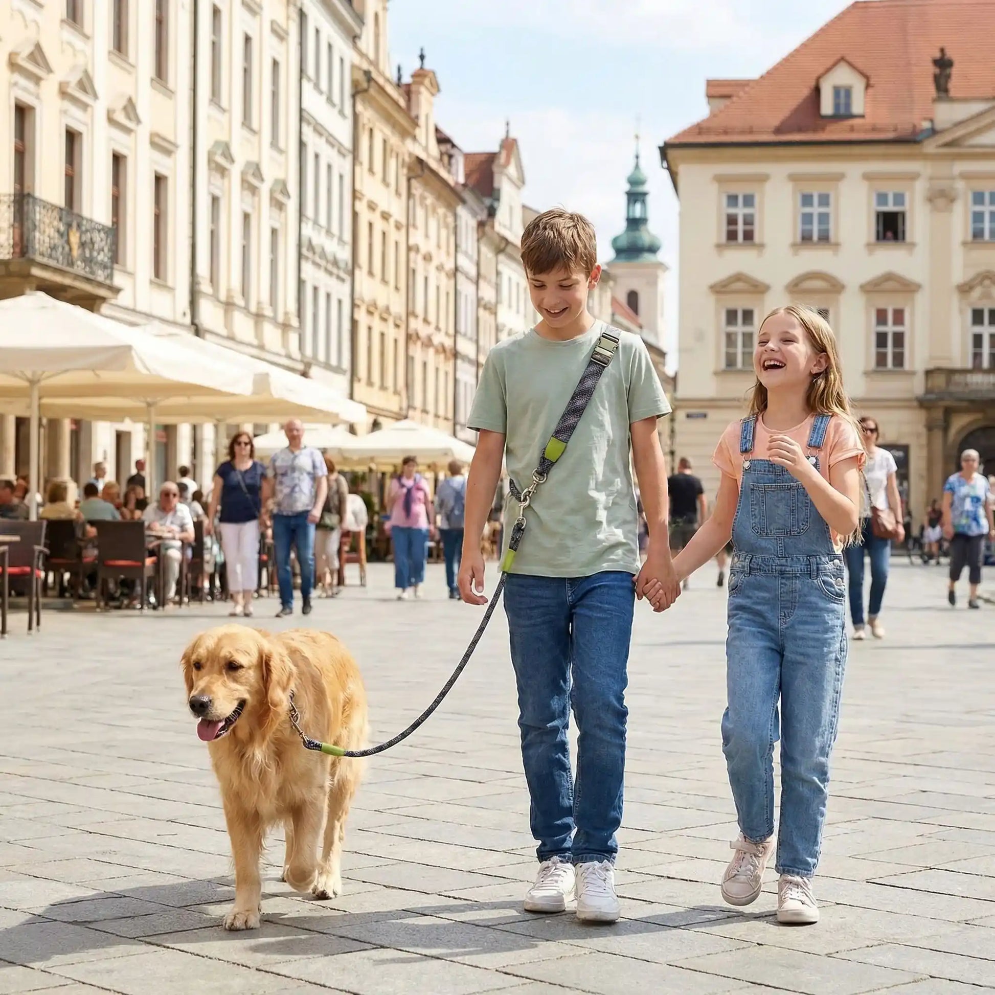 rando jeunes enfant sortie chien laisse mains libres
