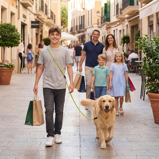 réglable pro famille ville laisse mains livres chien