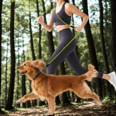 réglable pro femme faisant jogging laisse mains libre