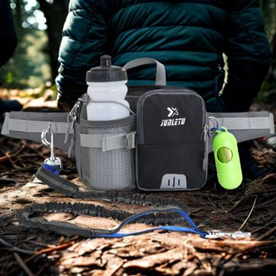 running bag sac banane pour chien gris