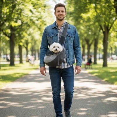 Sac 'à' Patte sac de transport pour Chien gris clair