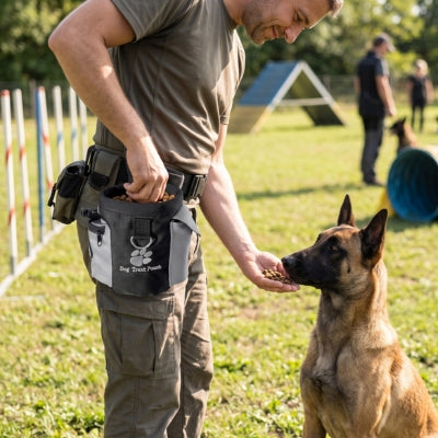 Sac de dressage pour chien noir gris