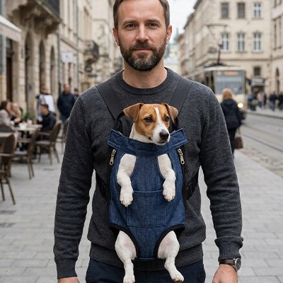 Sac de transport Chien attaché devant