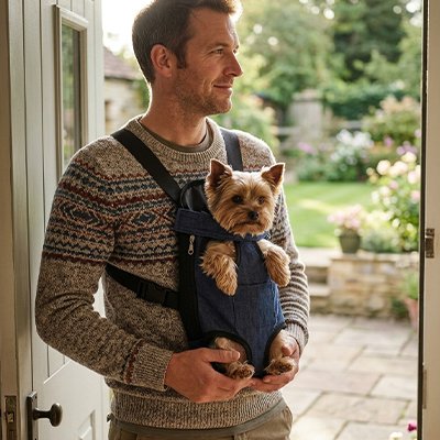 Sac de transport Chien avec chien maître 