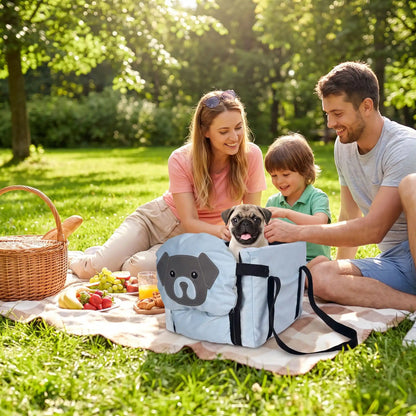 Sac de transport pour chien famille en pique nique