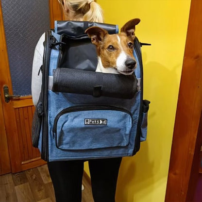 Sac de transport pour chien fenêtre frontal ouverte