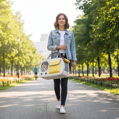 Sac de transport pour chien jaune