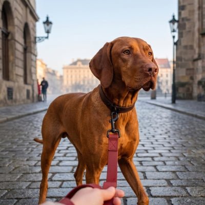 Setter balade ville laisse pour chien bordeaux