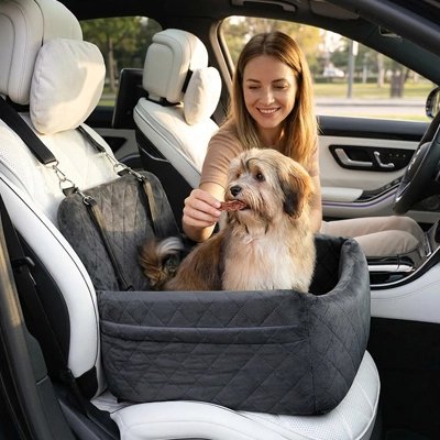 Siege auto pour chien sur le siège passager
