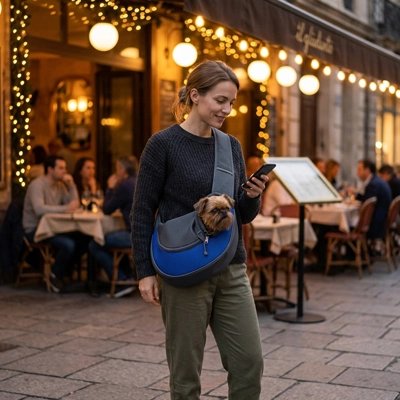 Small Dog Bag sac de transport pour Chien maitre marche les mains libres 