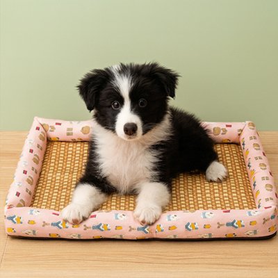 Tapis Chien rafraichissant rose motif lapin