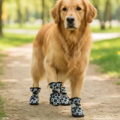 Un toutou marche à vives allures avec ces chaussures pour Chien