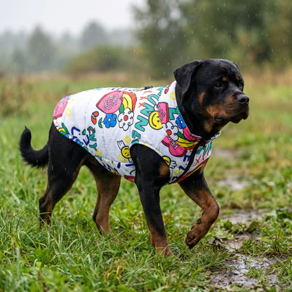 Un rottweiler balade imperméable pour chien