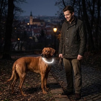 Vibe Collier Chien lumineux une sortie avant le travail top le matin