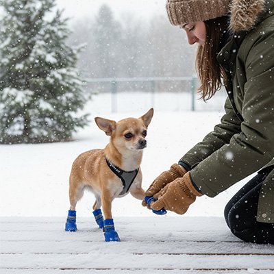 Yukon un toutou mes ces Chaussure pour Chien bleu